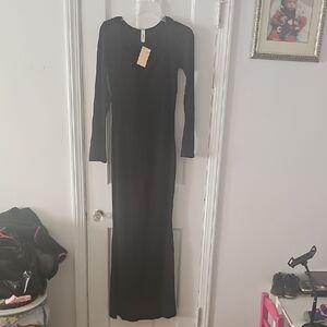 Elegant Black Long Sleeve Dress